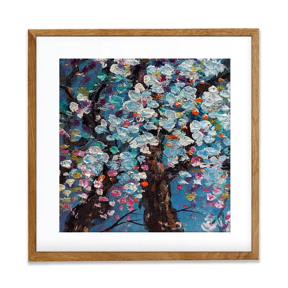 The Blossoming Tree Square Framed Art Print The Blossoming Tree Square Framed Art Print wall art product kwang gallery / Shutterstock