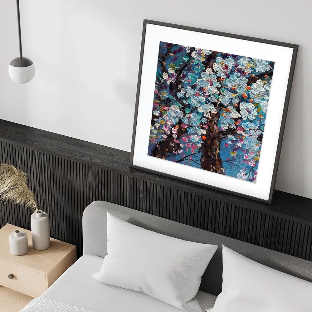 The Blossoming Tree Square Framed Art Print The Blossoming Tree Square Framed Art Print wall art product kwang gallery / Shutterstock