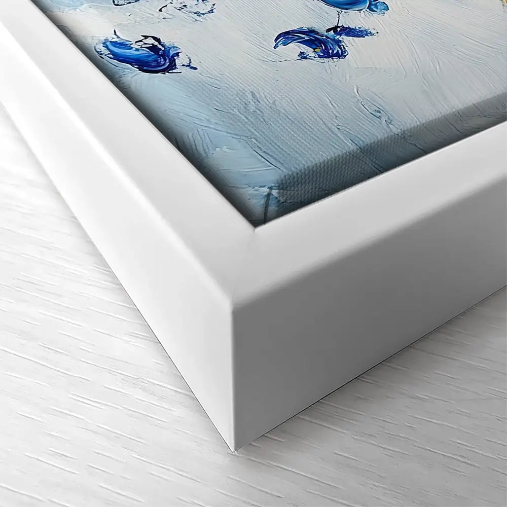 The Blue Bouquet Square Canvas Print The Blue Bouquet Square Canvas Print wall art product Violeta Allaberdieva