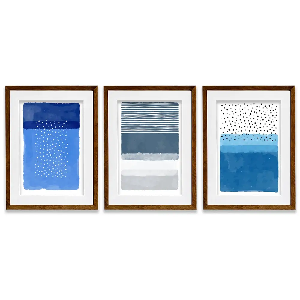 The Blues Framed Art Print Trio The Blues Framed Art Print Trio wall art product Art Print Shop