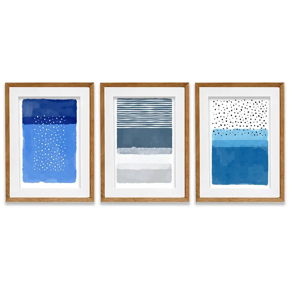 The Blues Framed Art Print Trio The Blues Framed Art Print Trio wall art product Art Print Shop