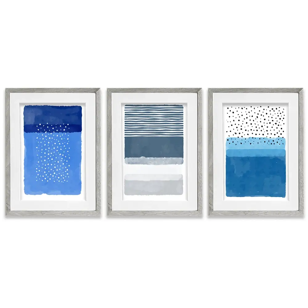 The Blues Framed Art Print Trio The Blues Framed Art Print Trio wall art product Art Print Shop
