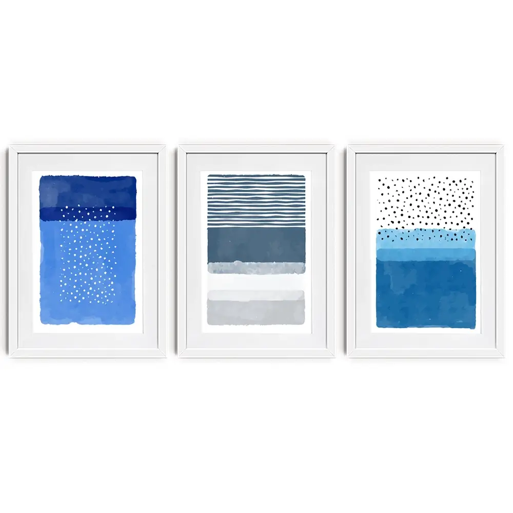 The Blues Framed Art Print Trio The Blues Framed Art Print Trio wall art product Art Print Shop