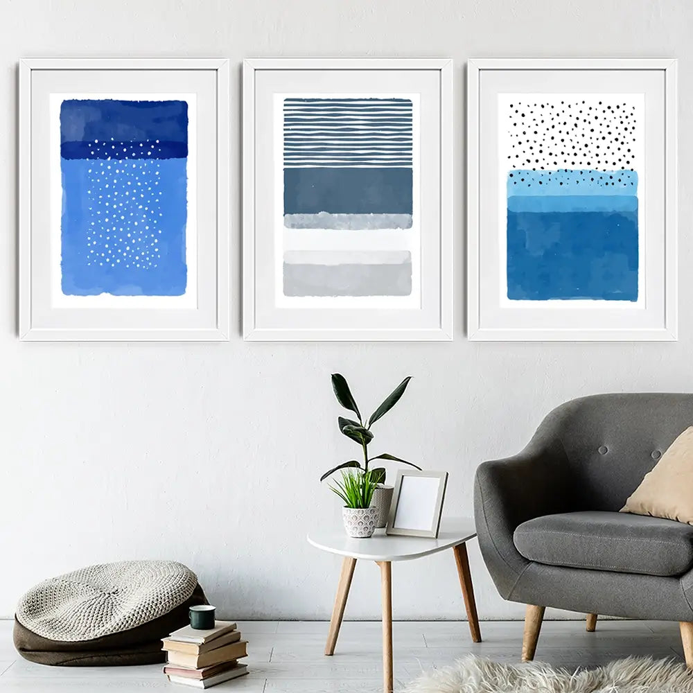 The Blues Framed Art Print Trio The Blues Framed Art Print Trio wall art product Art Print Shop