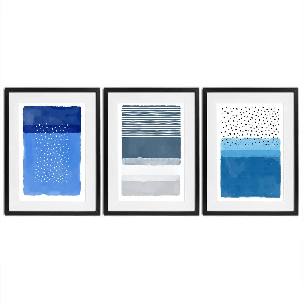 The Blues Framed Art Print Trio The Blues Framed Art Print Trio wall art product Art Print Shop