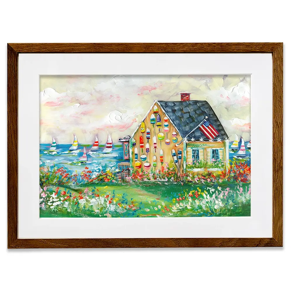 The Boat House Framed Art Print The Boat House Framed Art Print wall art product Estelle Grengs - Independent
