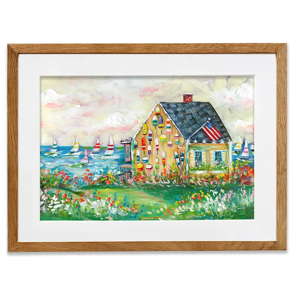 The Boat House Framed Art Print The Boat House Framed Art Print wall art product Estelle Grengs - Independent