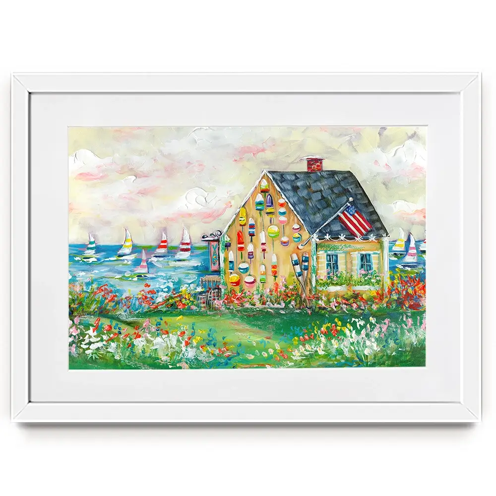 The Boat House Framed Art Print The Boat House Framed Art Print wall art product Estelle Grengs - Independent