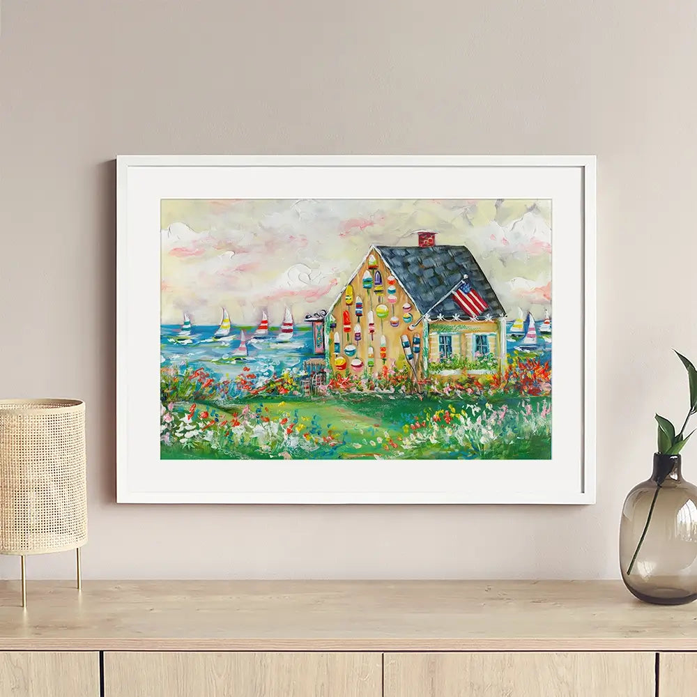 The Boat House Framed Art Print The Boat House Framed Art Print wall art product Estelle Grengs - Independent