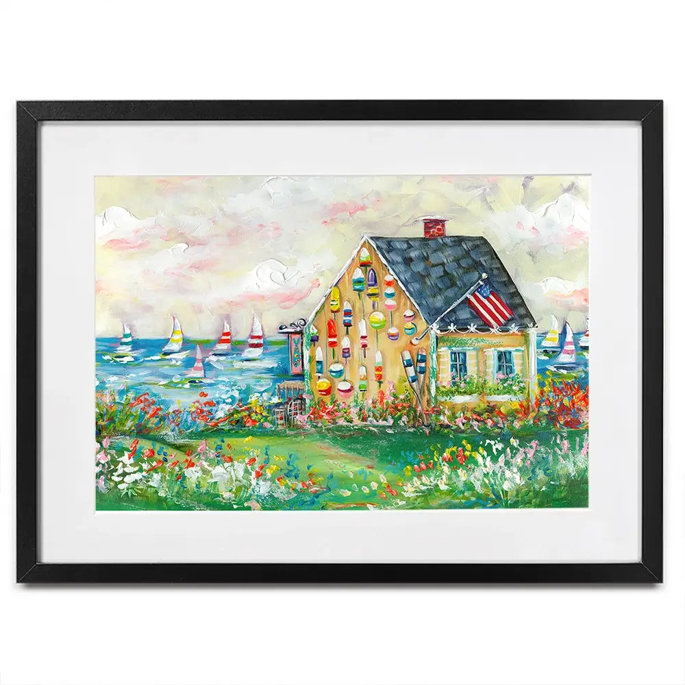 The Boat House Framed Art Print The Boat House Framed Art Print wall art product Estelle Grengs - Independent