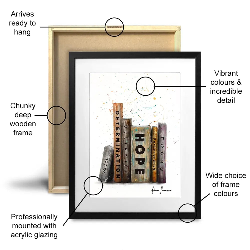 The Books Of Success Framed Art Print The Books Of Success Framed Art Print wall art product Ashvin Harrison