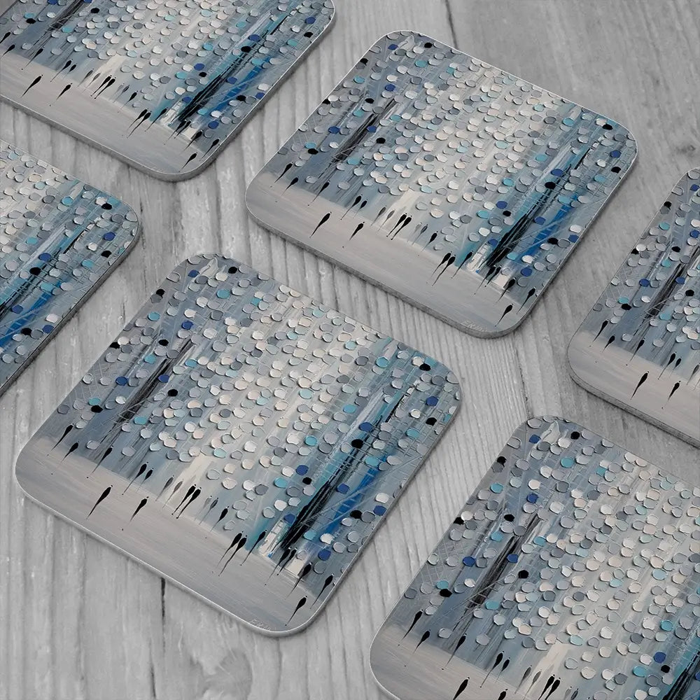 The Calm Mist Coaster Set The Calm Mist Coaster Set wall art product Ekaterina Ermilkina