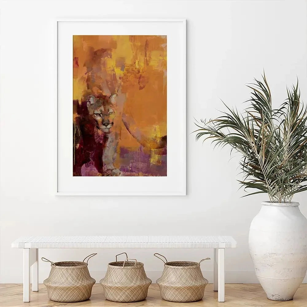 The Cat Who Walks Alone Framed Art Print The Cat Who Walks Alone Framed Art Print wall art product Julie Chapman