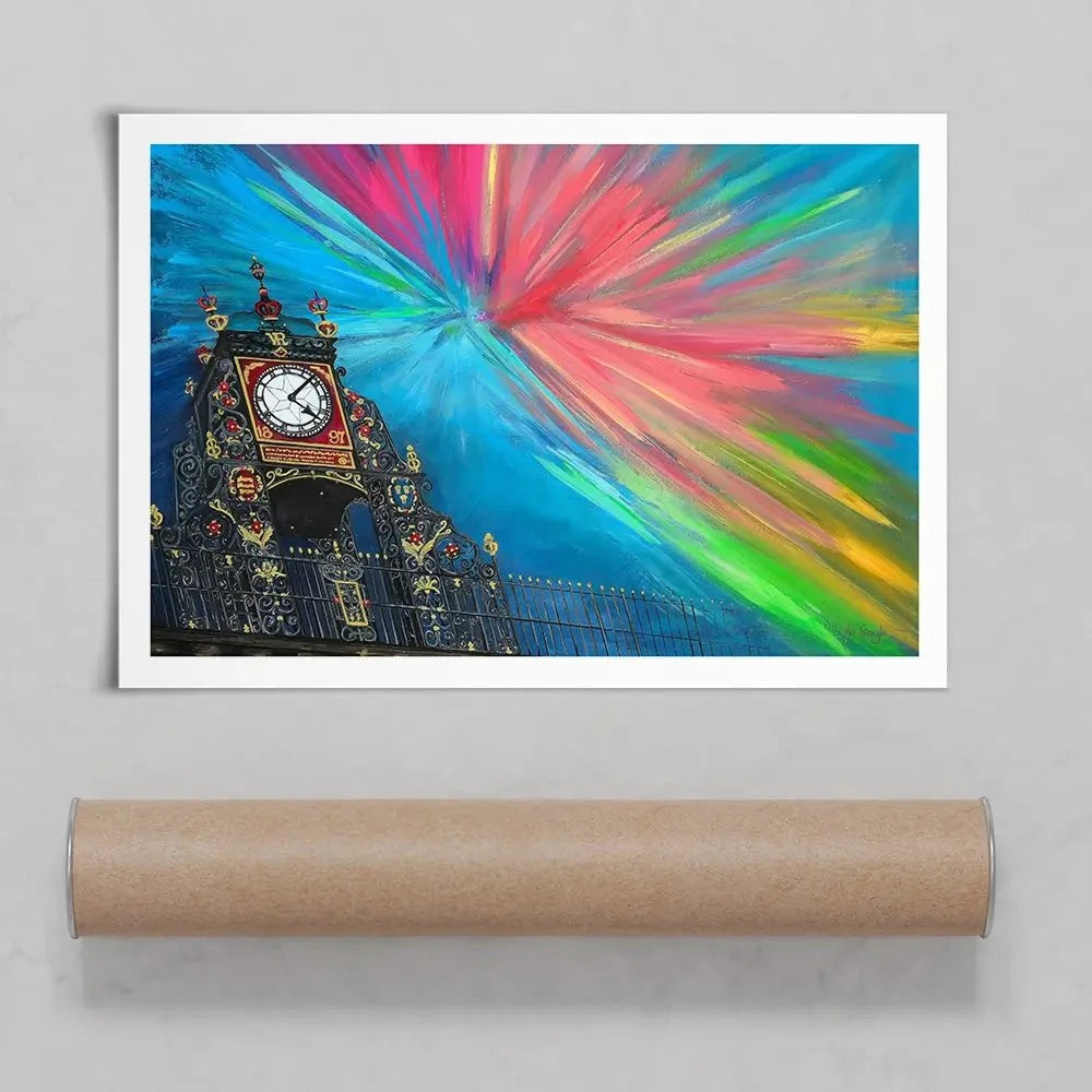 The Celestial Chester Clock Art Print The Celestial Chester Clock Art Print wall art product Jo Gough