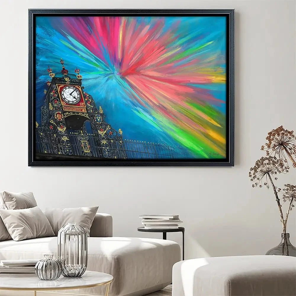 The Celestial Chester Clock Canvas Print The Celestial Chester Clock Canvas Print wall art product Jo Gough