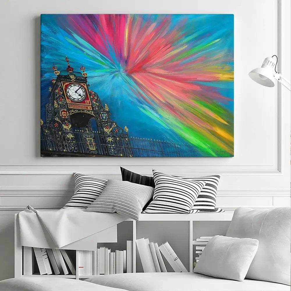 The Celestial Chester Clock Canvas Print The Celestial Chester Clock Canvas Print wall art product Jo Gough