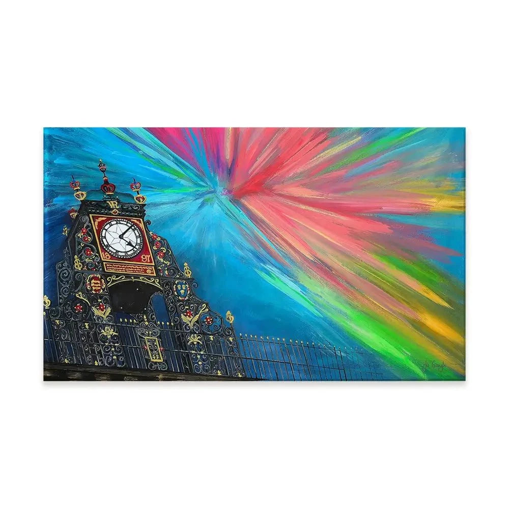 The Celestial Chester Clock Canvas Print The Celestial Chester Clock Canvas Print wall art product Jo Gough