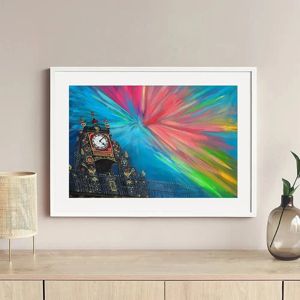 The Celestial Chester Clock Framed Art Print The Celestial Chester Clock Framed Art Print wall art product Jo Gough