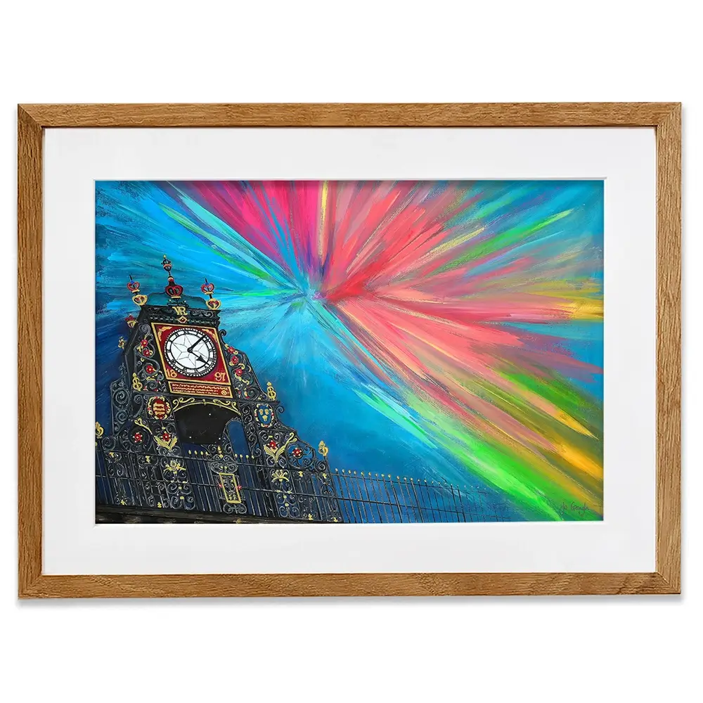 The Celestial Chester Clock Framed Art Print The Celestial Chester Clock Framed Art Print wall art product Jo Gough