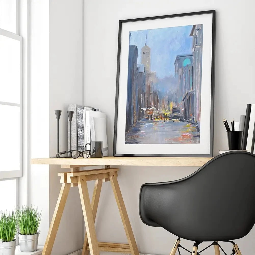 The City Ahead Framed Art Print The City Ahead Framed Art Print wall art product Allayn Stevens