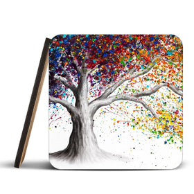 The Colour Of Dreams Coaster Set Rainbow Soul Tree Coaster Set | Rainbow Soul Tree Art Coasters wall art product Ashvin Harrison