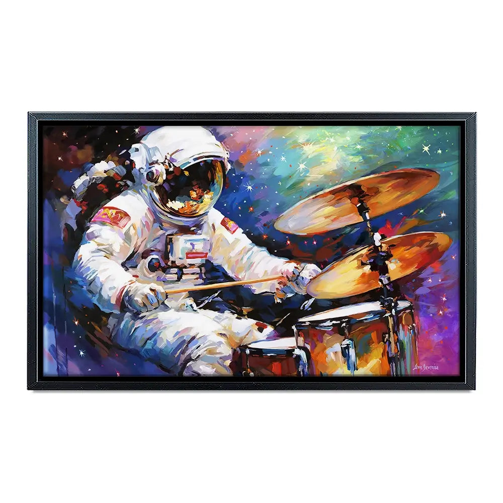 The Cosmic Drummer Canvas Print The Cosmic Drummer Canvas Print wall art product Leon Devenice