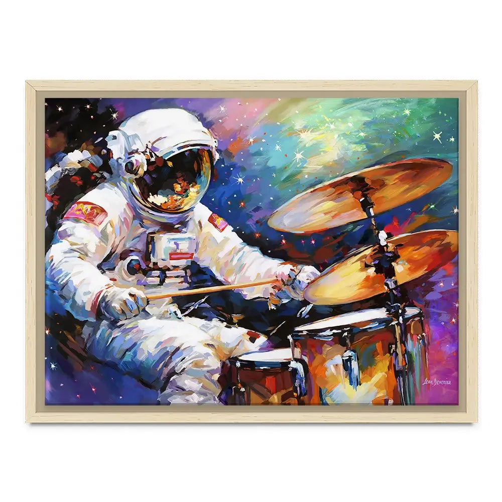 The Cosmic Drummer Canvas Print The Cosmic Drummer Canvas Print wall art product Leon Devenice