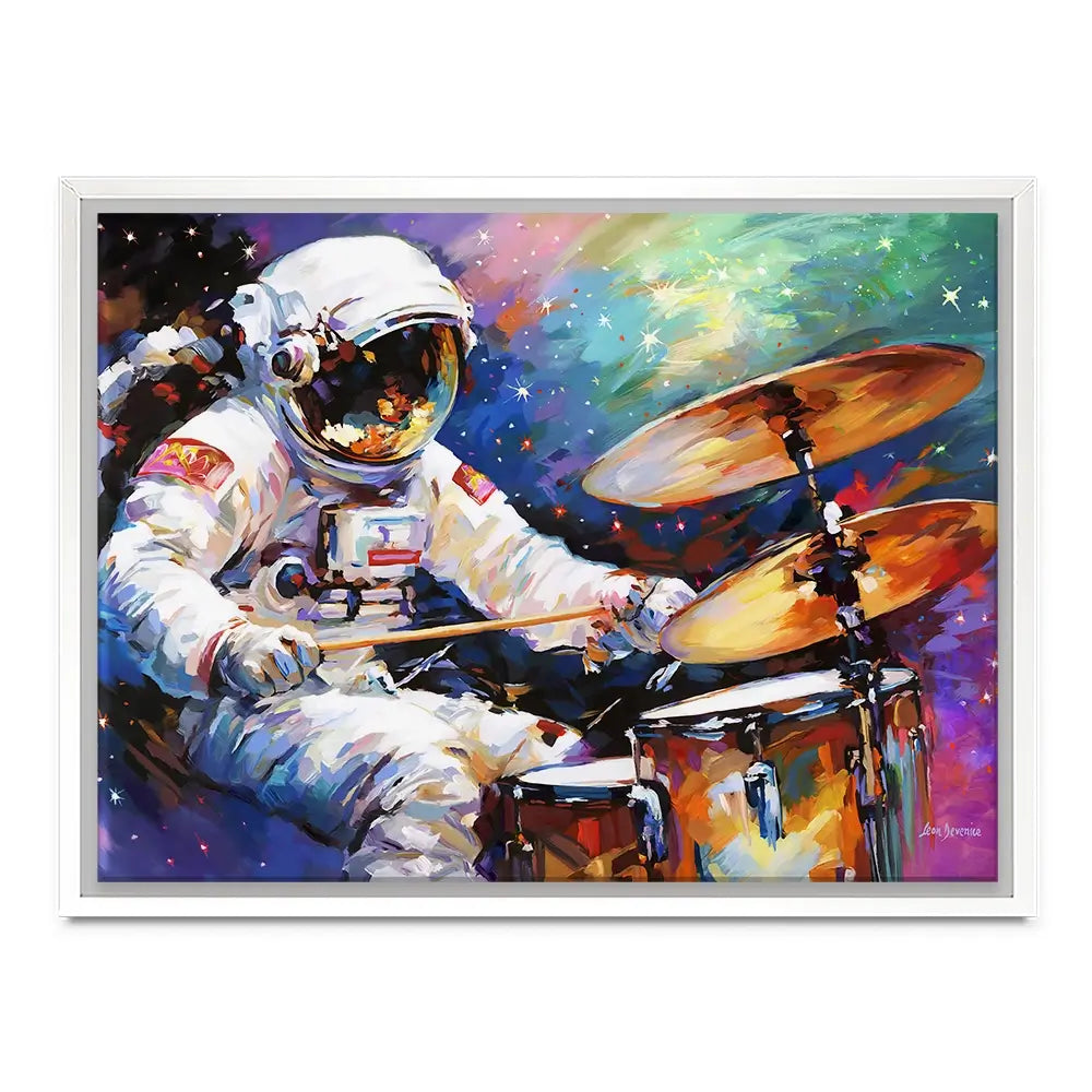 The Cosmic Drummer Canvas Print The Cosmic Drummer Canvas Print wall art product Leon Devenice