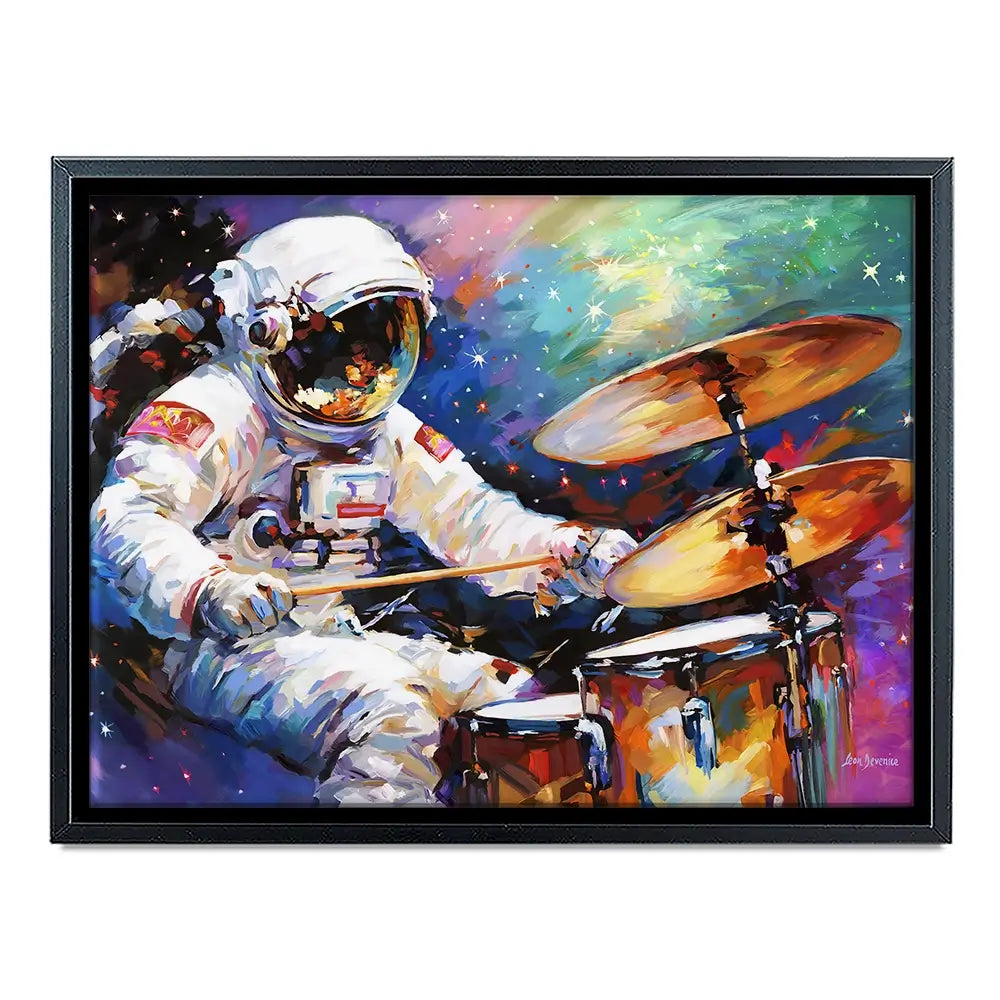 The Cosmic Drummer Canvas Print The Cosmic Drummer Canvas Print wall art product Leon Devenice