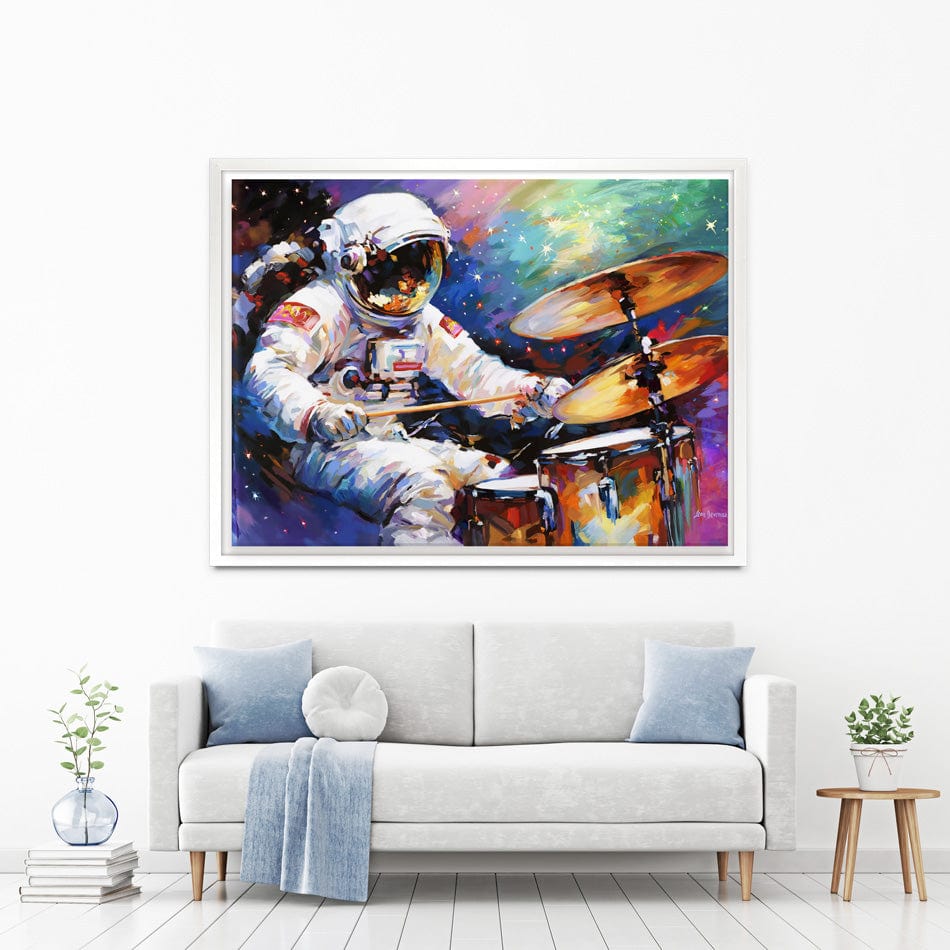 The Cosmic Drummer Canvas Print wall art product Leon Devenice
