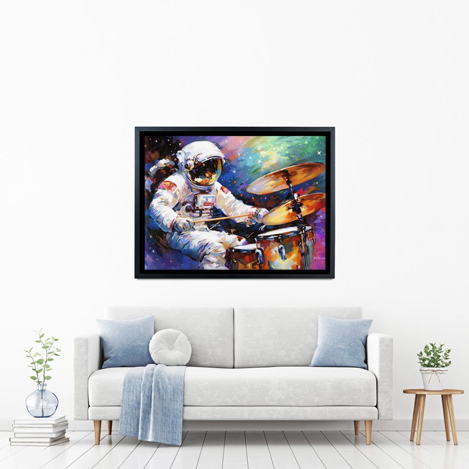 The Cosmic Drummer Canvas Print wall art product Leon Devenice