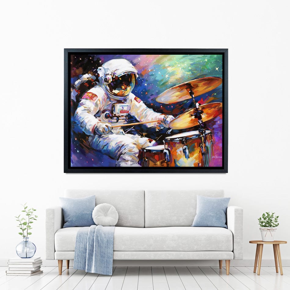 The Cosmic Drummer Canvas Print wall art product Leon Devenice