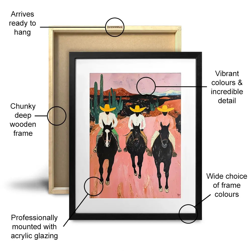 The Cowboys Framed Art Print The Cowboys Framed Art Print wall art product IAmHomeStudio