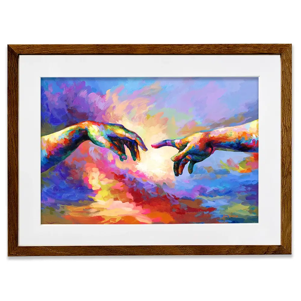 The Creation Of Adam Framed Art Print The Creation Of Adam Framed Art Print wall art product Leon Devenice