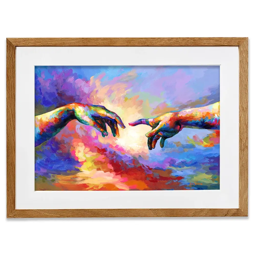 The Creation Of Adam Framed Art Print The Creation Of Adam Framed Art Print wall art product Leon Devenice