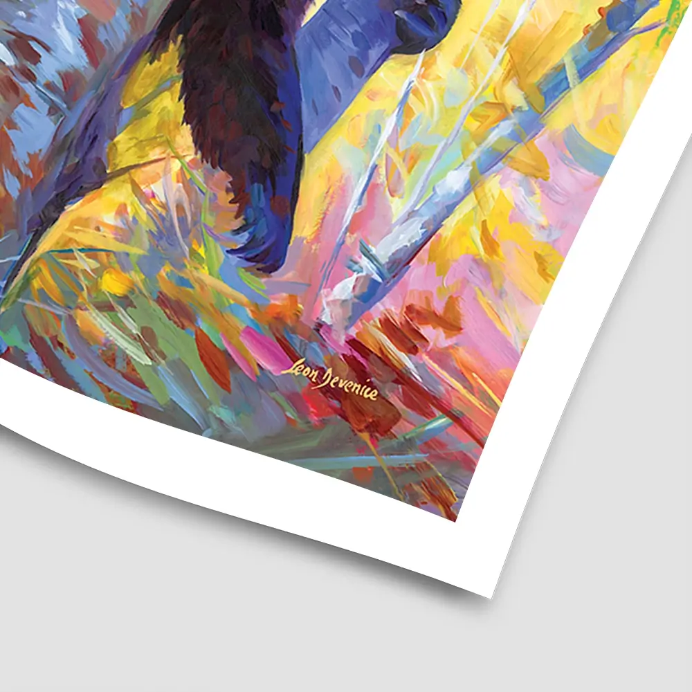 The Curious Bears Among The Birch Trees Square Art Print The Curious Bears Among The Birch Trees Square Art Print wall art product Leon Devenice