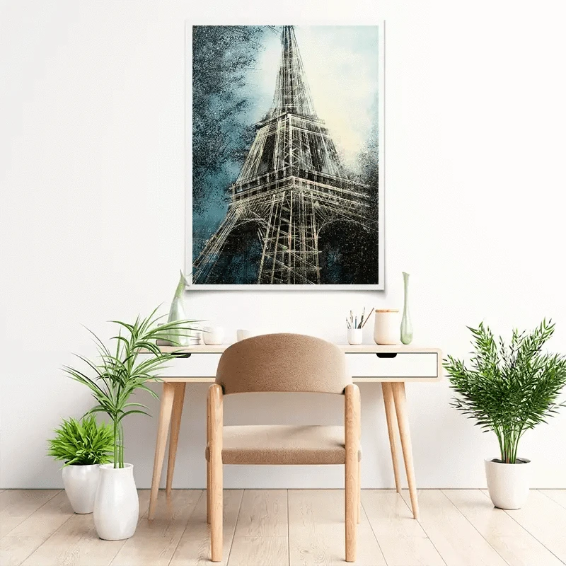 The Eiffel Tower At Dusk Art Print The Eiffel Tower At Dusk Art Print wall art product Marc Todd - Independent