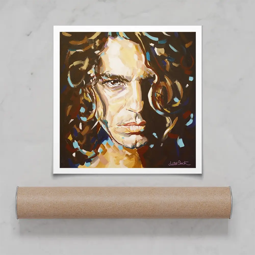 The Face Michael Hutchence Square Art Print The Face Michael Hutchence Square Art Print wall art product Juliet Stockton