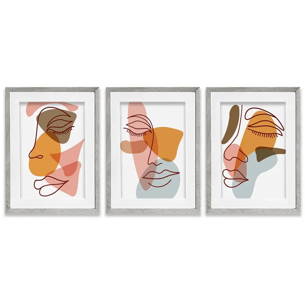 The Faces Framed Art Print Trio The Faces Framed Art Print Trio wall art product Art Print Shop