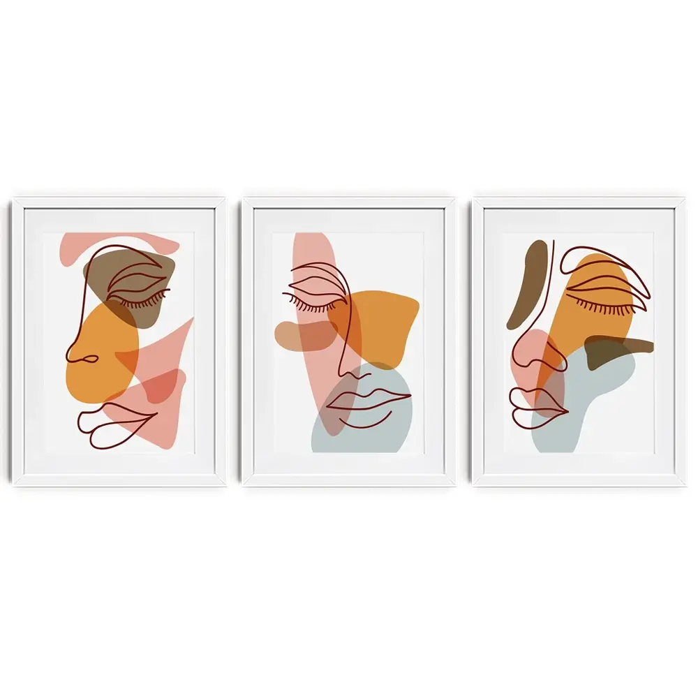 The Faces Framed Art Print Trio The Faces Framed Art Print Trio wall art product Art Print Shop