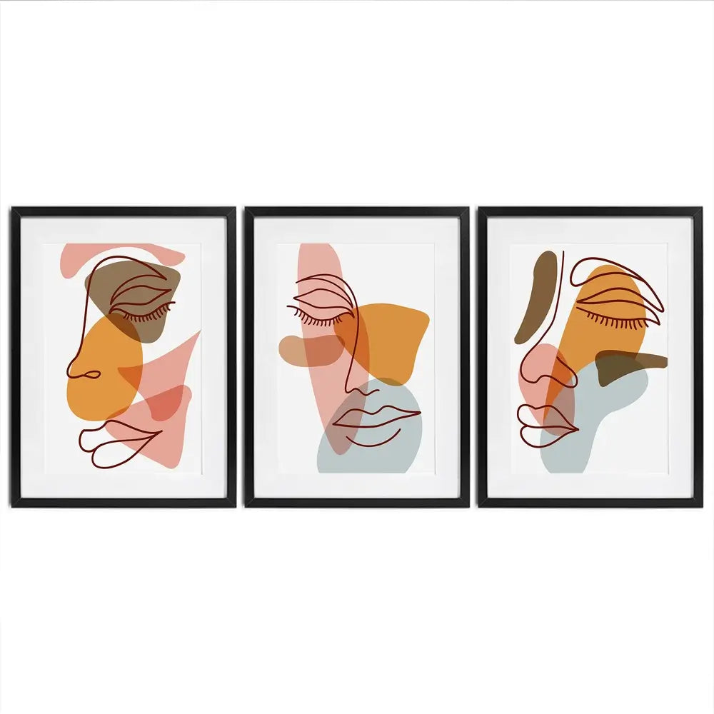 The Faces Framed Art Print Trio The Faces Framed Art Print Trio wall art product Art Print Shop