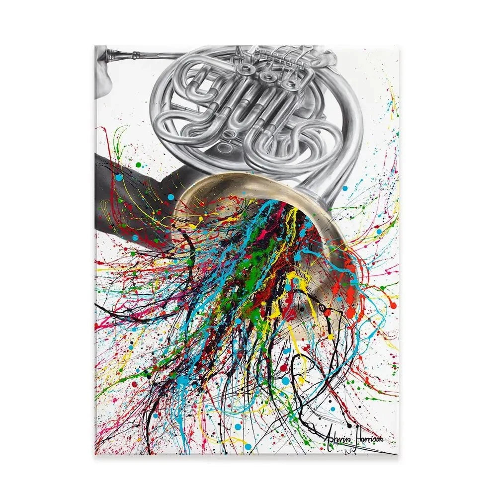 The French Horn Solo Canvas Print The French Horn Solo Canvas Print wall art product Ashvin Harrison