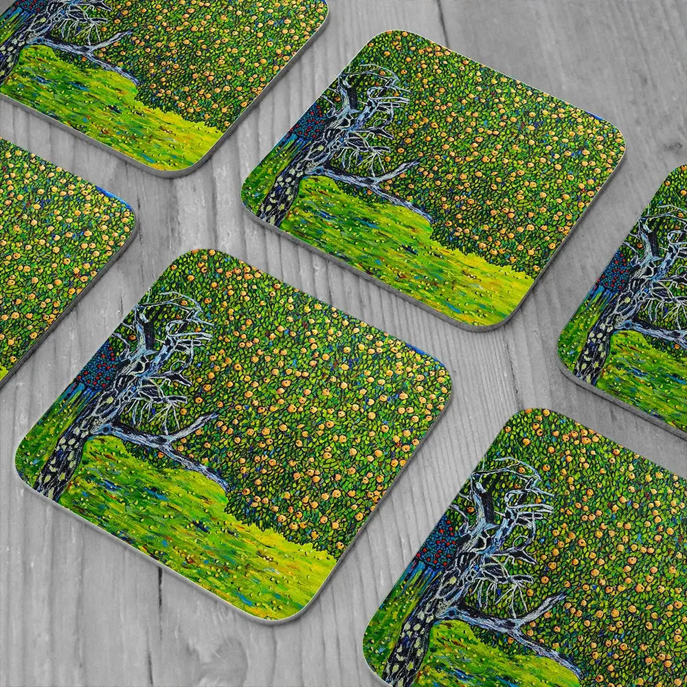 The Golden Apple Tree Coaster Set Rainbow Soul Tree Coaster Set | Rainbow Soul Tree Art Coasters wall art product Vovalis / Shutterstock