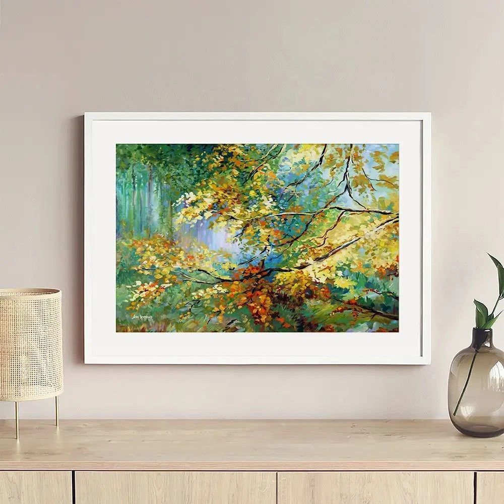 The Golden Leaves Framed Art Print The Golden Leaves Framed Art Print wall art product Leon Devenice