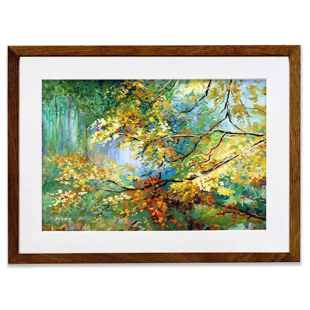 The Golden Leaves Framed Art Print The Golden Leaves Framed Art Print wall art product Leon Devenice