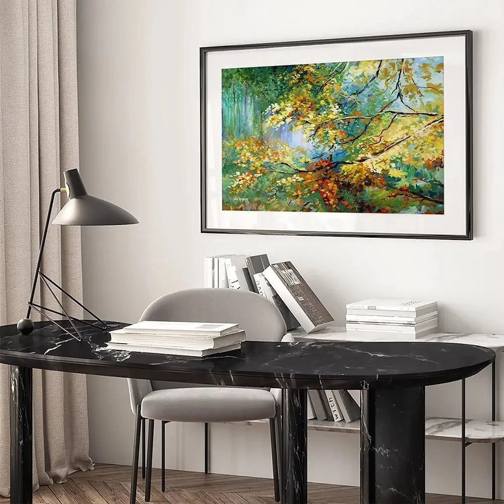 The Golden Leaves Framed Art Print The Golden Leaves Framed Art Print wall art product Leon Devenice