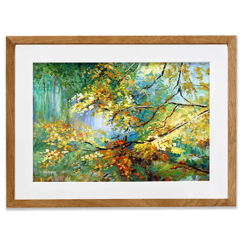 The Golden Leaves Framed Art Print The Golden Leaves Framed Art Print wall art product Leon Devenice