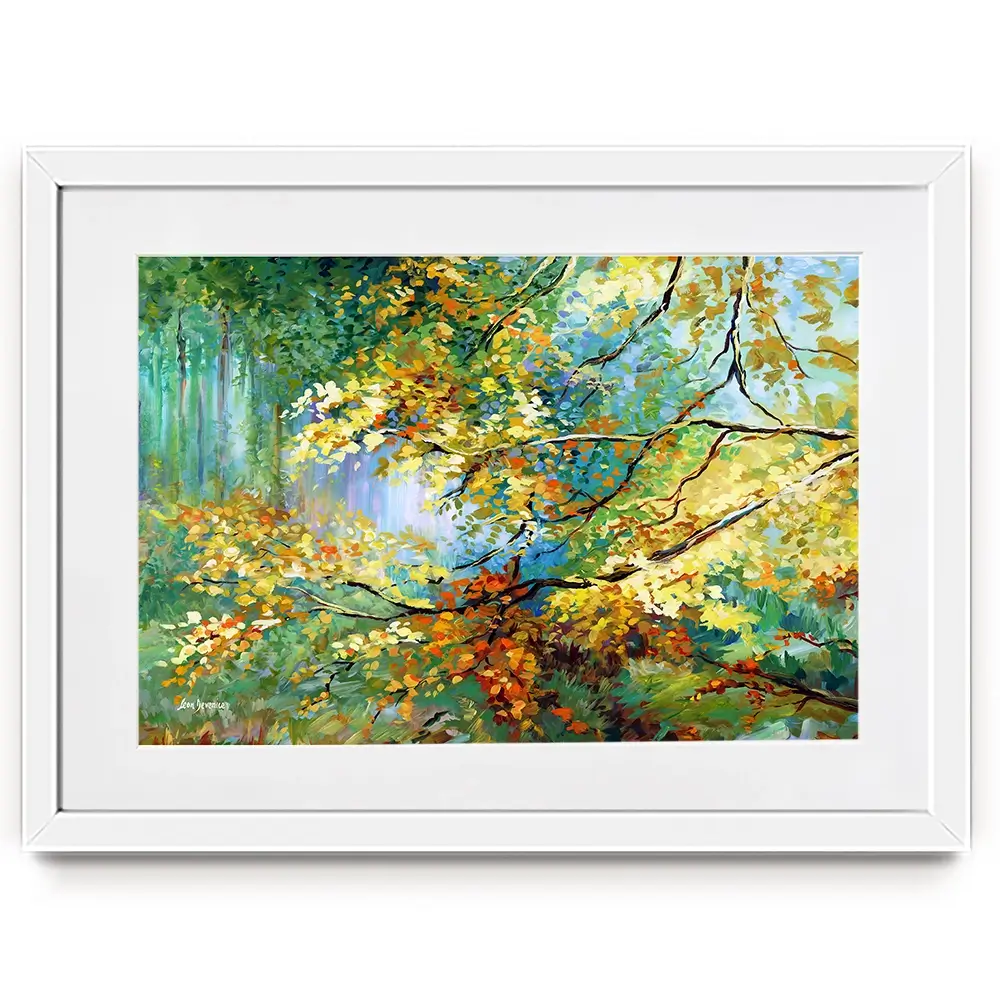 The Golden Leaves Framed Art Print The Golden Leaves Framed Art Print wall art product Leon Devenice