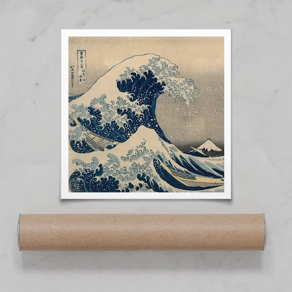 The Great Wave Off Kanagawa Square Art Print The Great Wave Off Kanagawa Square Art Print wall art product Katsushika Hokusai