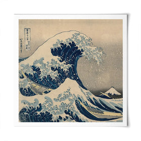The Great Wave Off Kanagawa Square Art Print The Great Wave Off Kanagawa Square Art Print wall art product Katsushika Hokusai